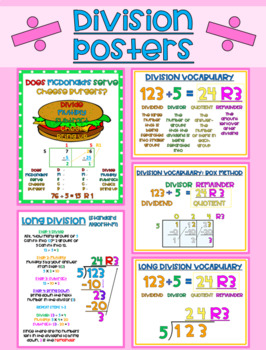 Division Posters by Miss V in Elementary | Teachers Pay Teachers