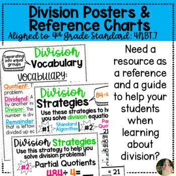 Preview of Division Posters and Student Reference Charts 