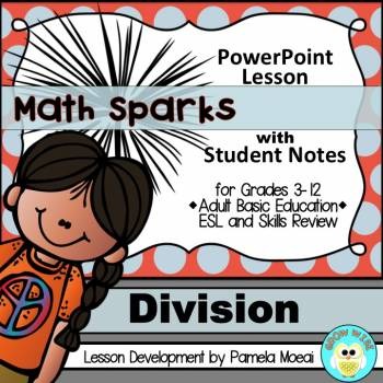 Preview of Math Sparks: Division PowerPoint and Student Notes Newly Revised