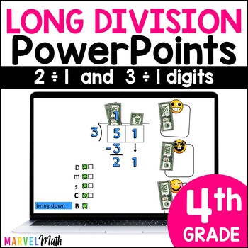 Preview of Long Division Practice - Division with Arrays, Area Model, PowerPoint Lesson