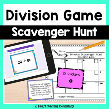 Preview of Division Practice Scavenger Hunt