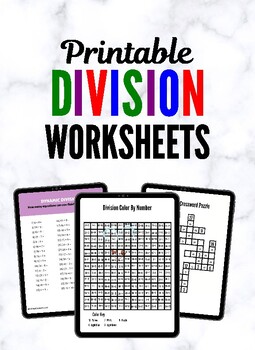 Division Practice Worksheets by Hess Un-Academy | TPT