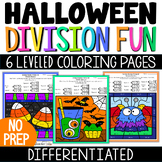 Division Practice for Halloween Math Facts Fluency & Divis