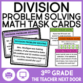 3rd Grade Division Problem Solving Task Cards - Division Word Problems Center