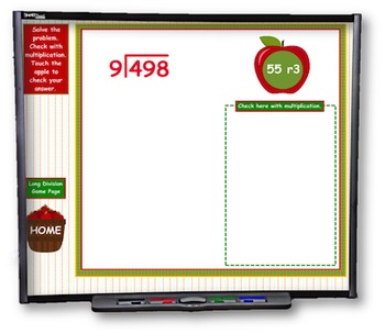 Preview of Long Division Problems SMART BOARD Games