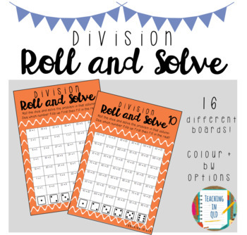 Roll and Solve Division Tables KS2 Numeracy learning resource maths teaching 