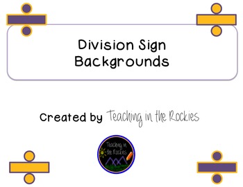 Preview of Division Sign Backgrounds - Freebie