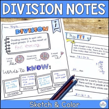 Preview of Division Sketch Notes