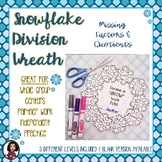 Division Snowflake Winter Wreath Activity