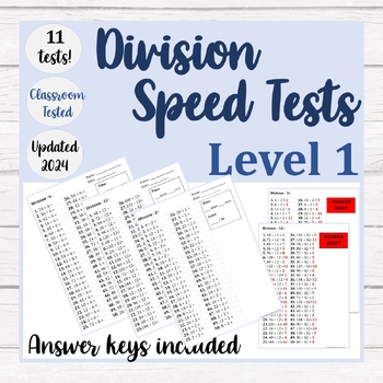 Preview of Level 1: Division Speed Tests 2÷ - 12÷