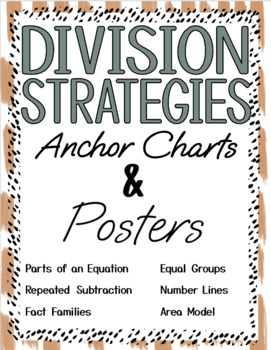 Preview of Division Strategies Anchor Charts & Posters