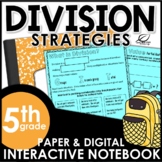 Division Strategies Interactive Math Notebook Set | Print 