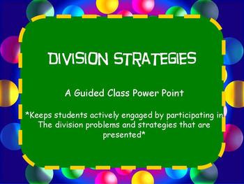 Preview of Division Strategies Powerpoint with Graphic Organizers