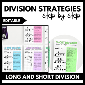 Preview of Division Strategy Posters: Short Division and Long Division