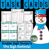 Winter Task Cards Division Double Digit Divisors with One 