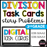 Division Task Cards 3rd Grade Distance Learning