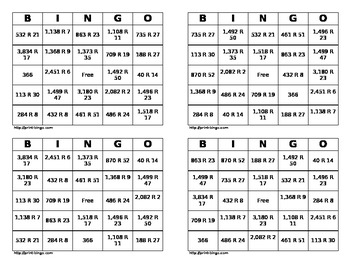 Division Task Cards and Bingo! - 2 digit divisors by Sara Oberheide