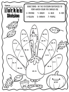 Division Thanksgiving style! by Red Sister Squad | TPT