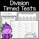 Division Timed Tests- Math Fact Fluency Assessments- Divis