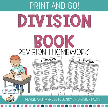 Preview of EDITABLE Division Times Tables Book - Homework,Revision