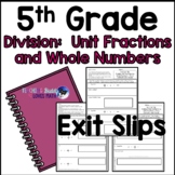 Division Unit Fractions and Whole Numbers 5th Grade Math E