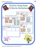 Division: Using Base 10 Blocks Worksheet
