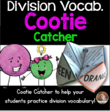Division Vocabulary Cootie Catcher/Fortune Teller- Grades 3-4