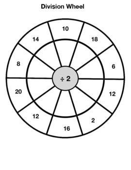 Preview of Division Wheel division by 1 -10