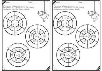 Division Wheels by Resources by Rachel | TPT