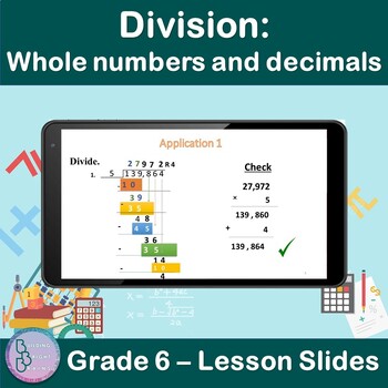 Preview of Division | Whole numbers and decimals | 6th Grade PowerPoint Lesson Slides