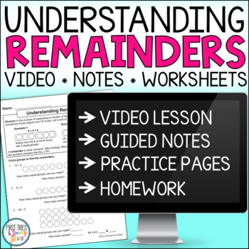 Preview of Division With Remainders Worksheets - Interpreting Remainders - Differentiated
