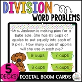 Division Word Problems Boom Cards