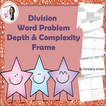Preview of Division Word Problem Depth and Complexity Frame