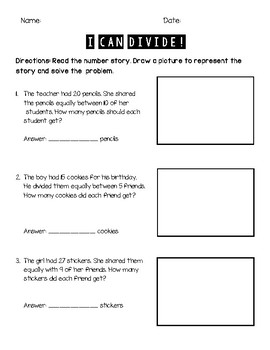 division word problems by mrs gs home sweet classroom tpt