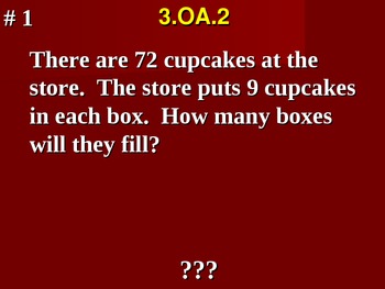 Preview of Division Word Problems 3.OA.2 Fill In Blank Assessment