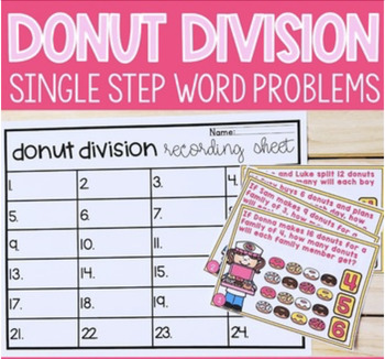 Preview of Division Word Problems Math Center PDF PPT Boom Cards Google Classroom™