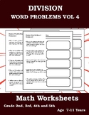 Division Word Problems Maths Worksheets Vol 4