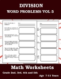 Division Word Problems Maths Worksheets Vol 5
