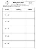 Division Word Problems Worksheet Student Choice Activity P