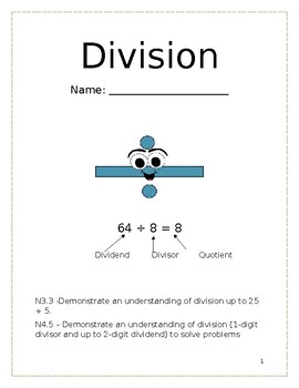 Preview of Division Workbooklet