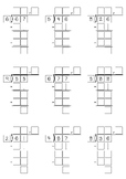 Division Worksheet with Grid/Box for support 2digit by 1di