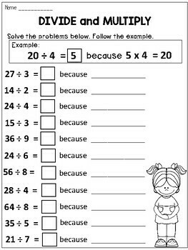 3rd Grade Division Worksheets for Homework or Morning work ...