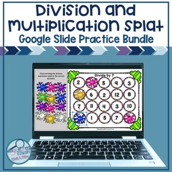 Preview of Division and Multiplication Digital Math Fact Practice Splat Game Bundle