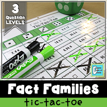 Preview of Division and Multiplication Fact Families Tic Tac Toe Game