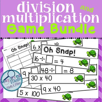 Preview of Division and Multiplication Fact Practice Game Bundle