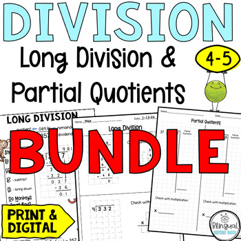 Preview of Division and Multiplication - Long Division - Partial Quotients Worksheets