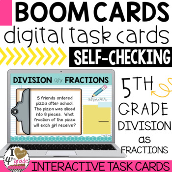 Preview of Division as Fractions Boom Cards