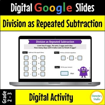Preview of Division as Repeated Subtraction - Digital Google Slides