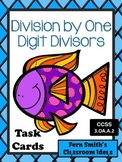 Division Task Cards for Division by One Digit Divisors Ocean Themed