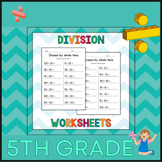 Division by Whole Tens (with Remainder) | 5th Grade Worksheets